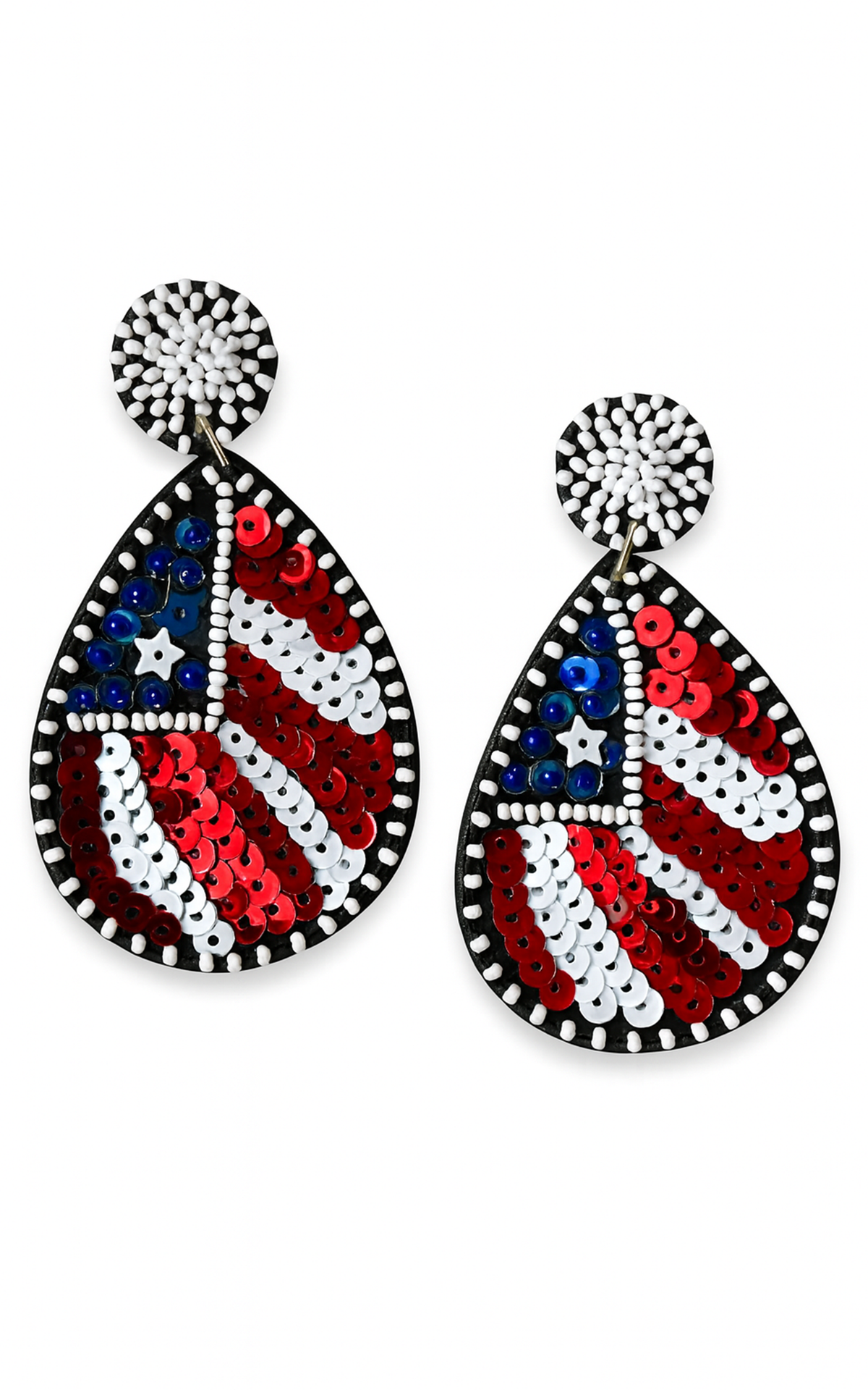 Earring: USA Beaded Teardrop Earrings