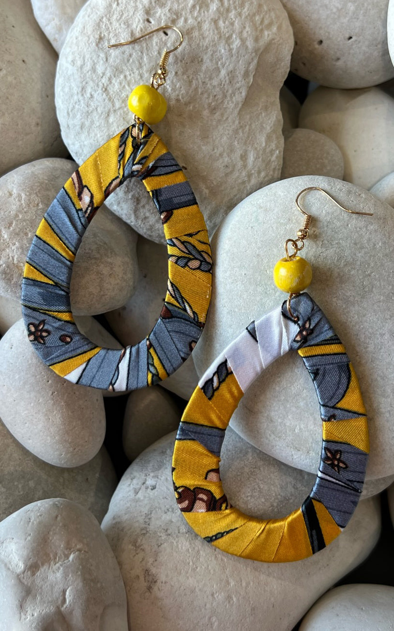 Earring: Multiprint Teardrop Earrings