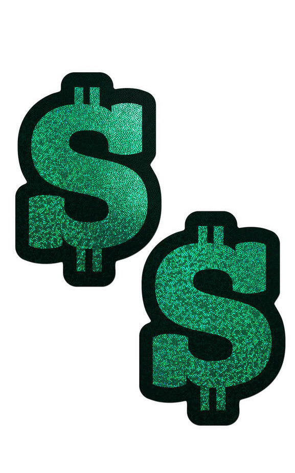 Pastease: Green Glitter Dollar Sign Pasties