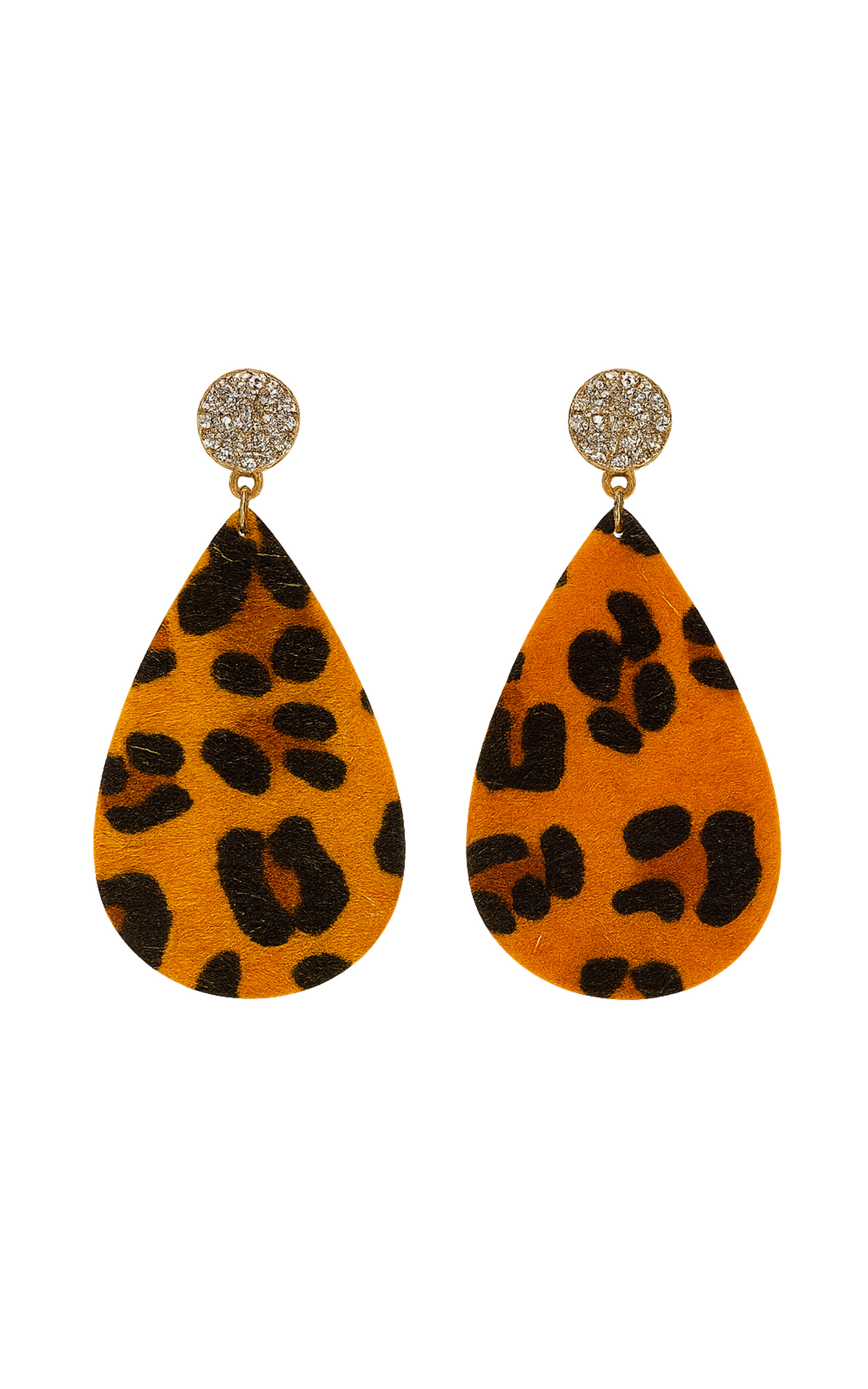 Earring: Textured Leopard Teardrop Earrings