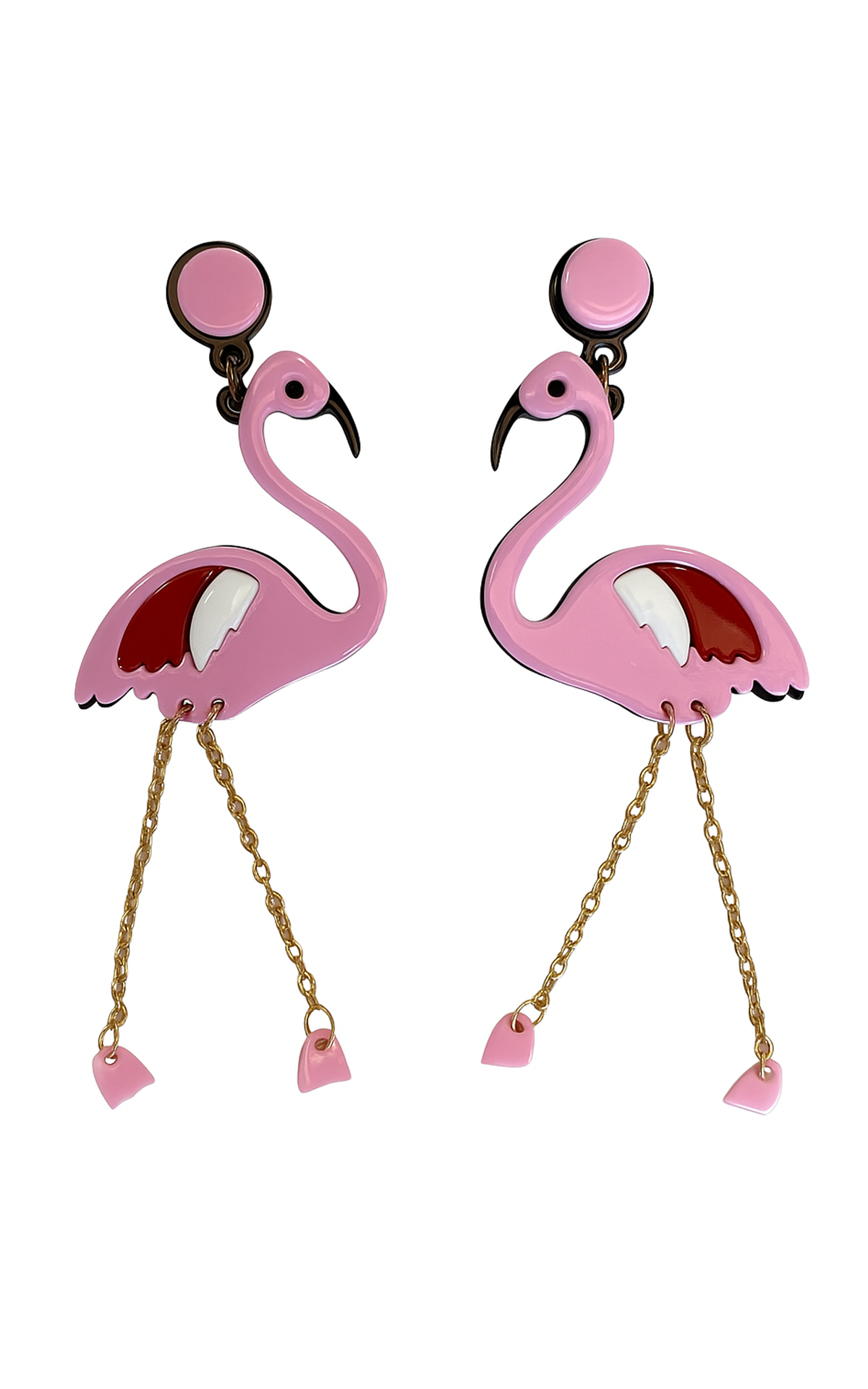 Earring: Acrylic Flamingo Earrings