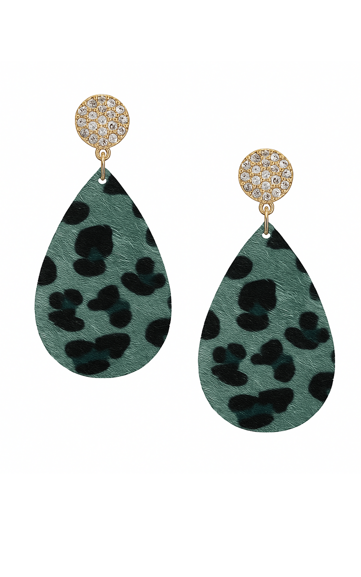 Earring: Textured Leopard Teardrop Earrings
