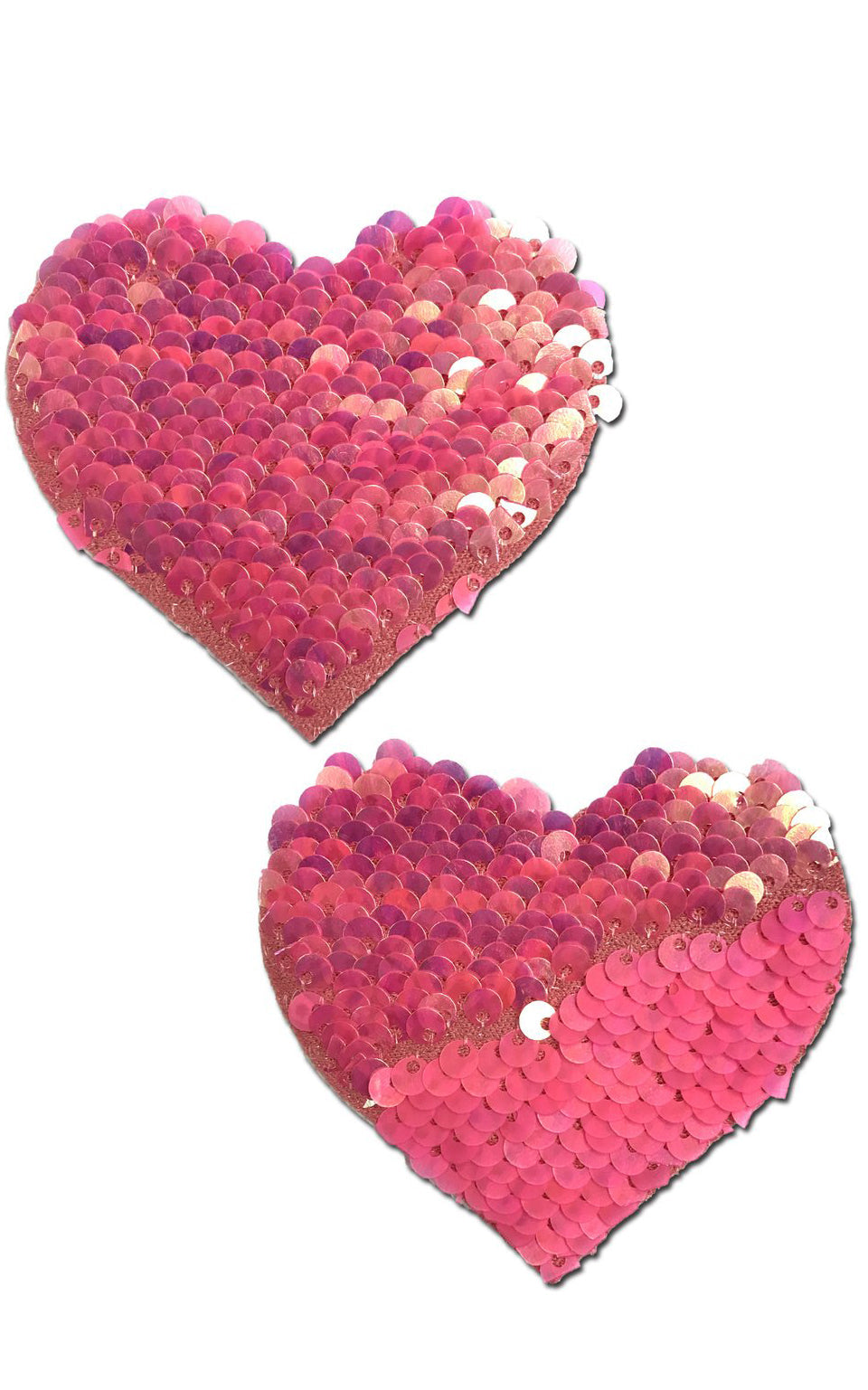 Pastease: Hot Pink & Matte Pink Color Changing Sequin Heart Pasties