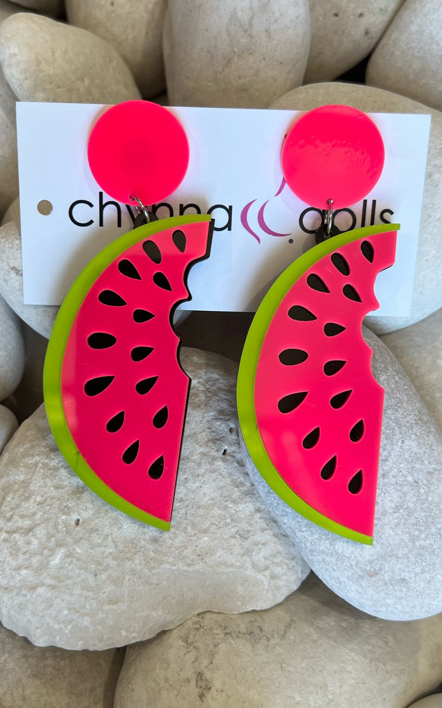 Earring: Acrylic Watermelon Earrings