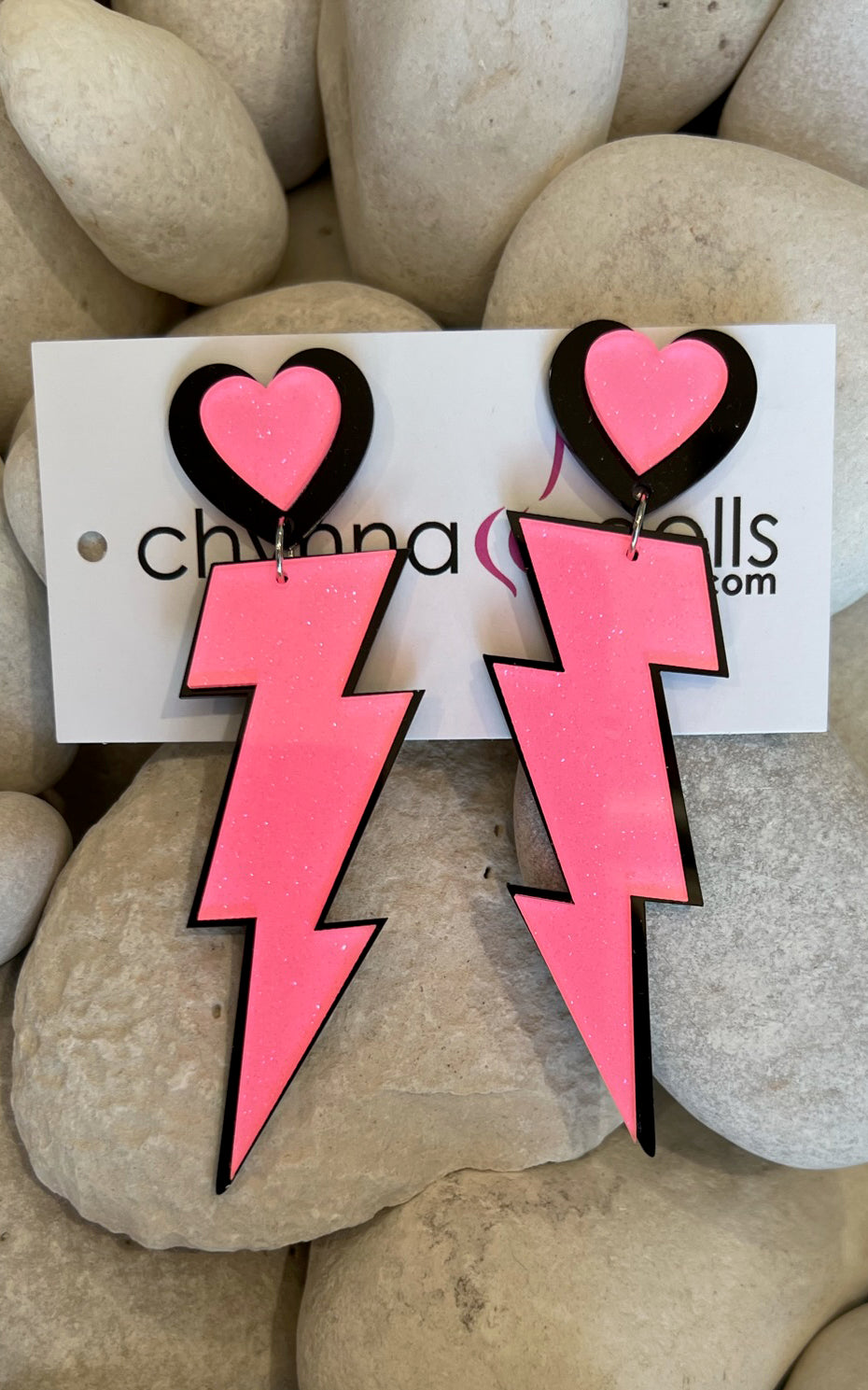 Earring: Acrylic Lightning Bolt Earrings