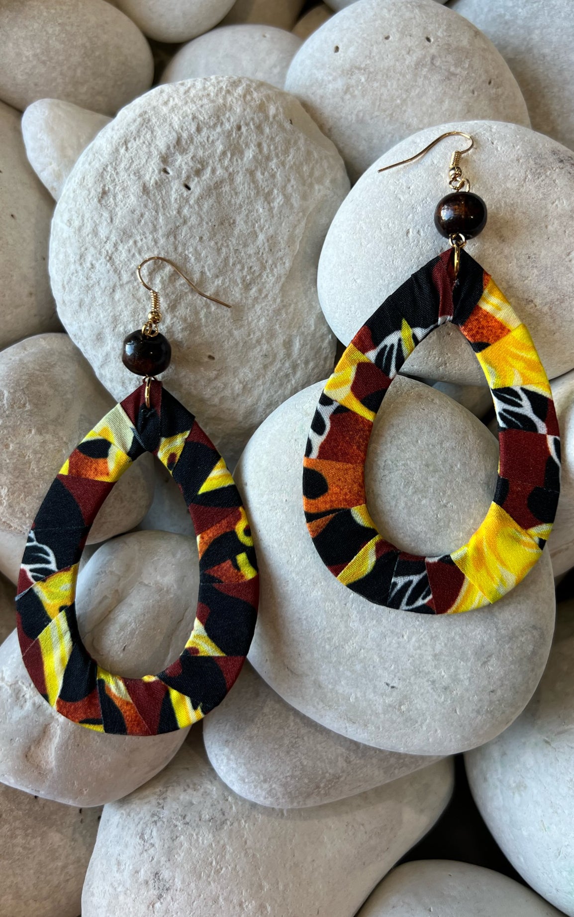 Earring: Multiprint Teardrop Earrings