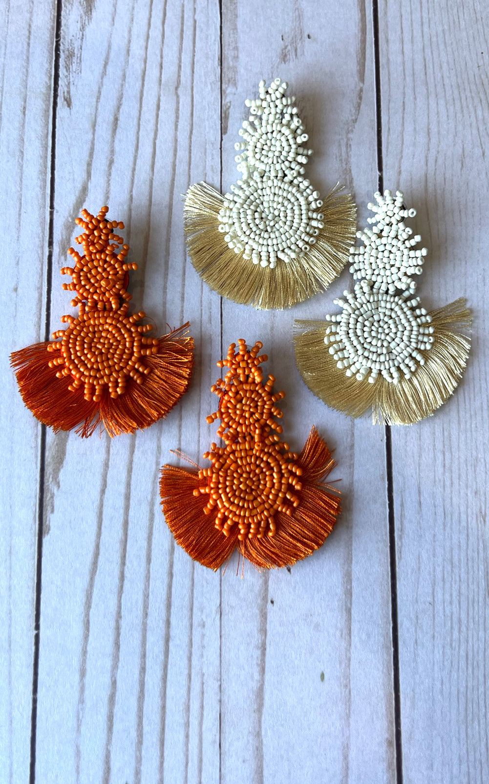 Earring: Hand Beaded Tassel Earrings