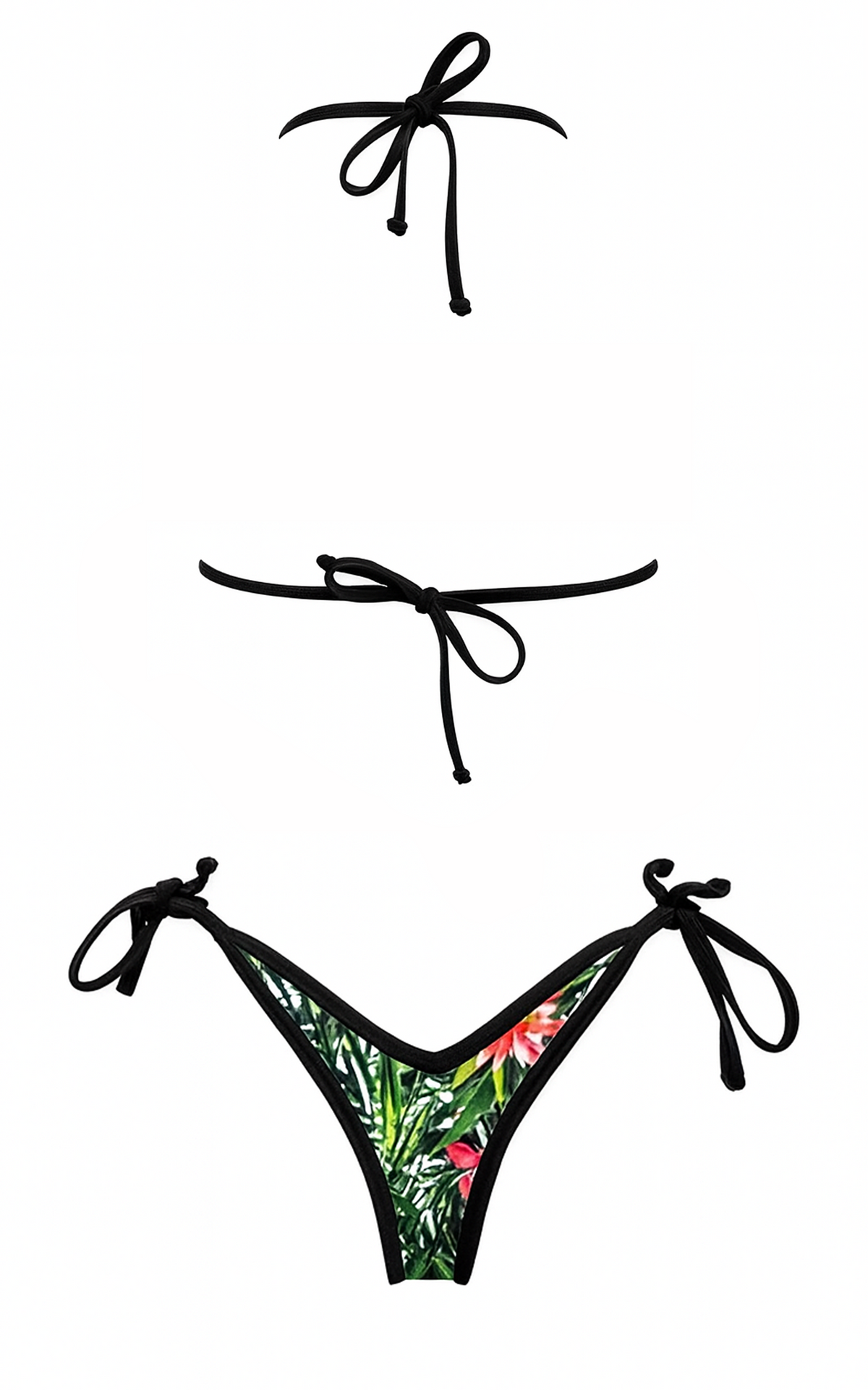 Vienna: V-Back Thong Bikini in Wild Zebra