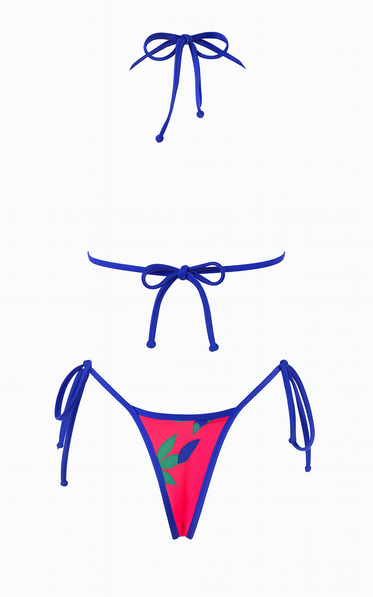 Rio: T-Back Thong Bikini in Vibrant Floral Bloom