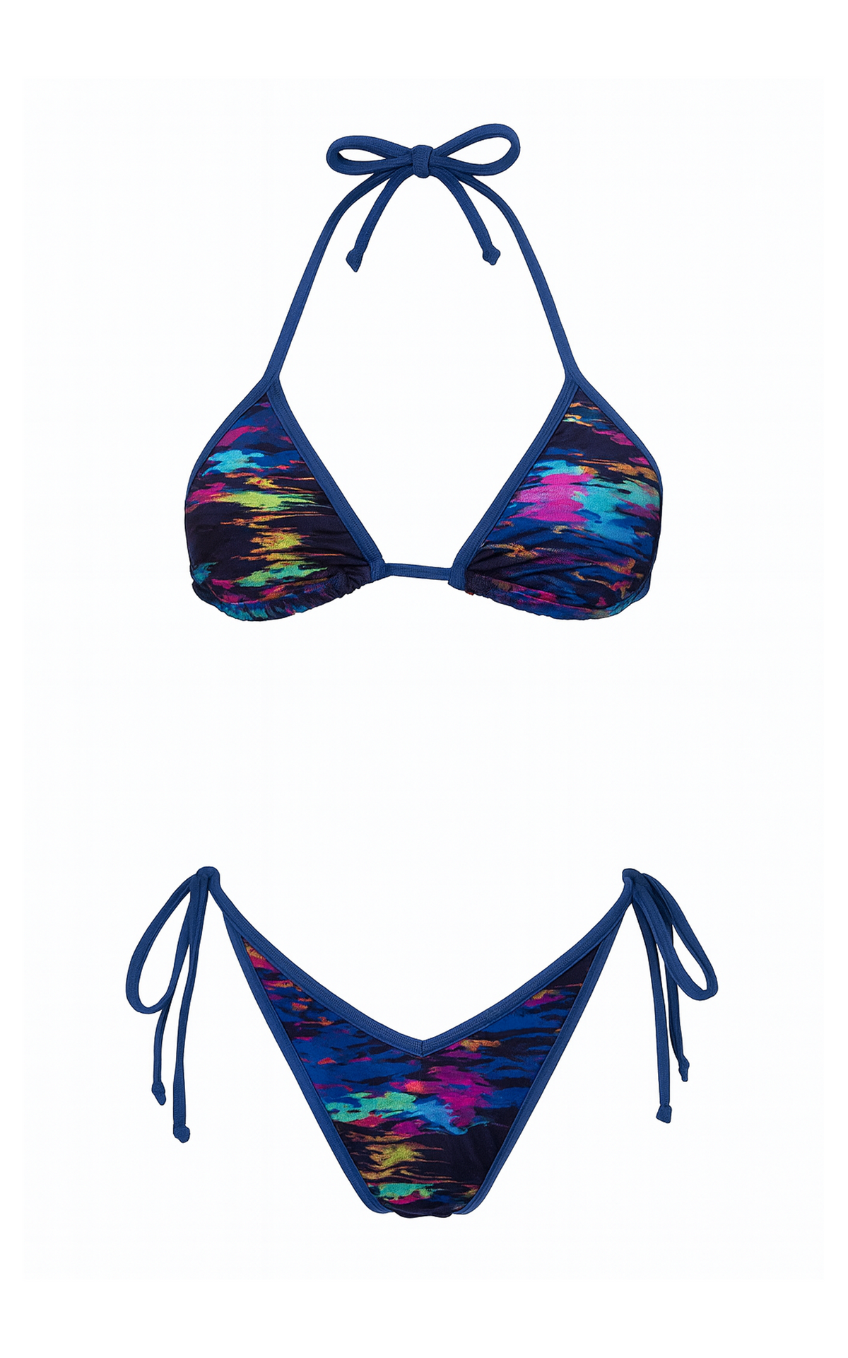 Vienna: V-Back Thong Bikini in Electric Horizon