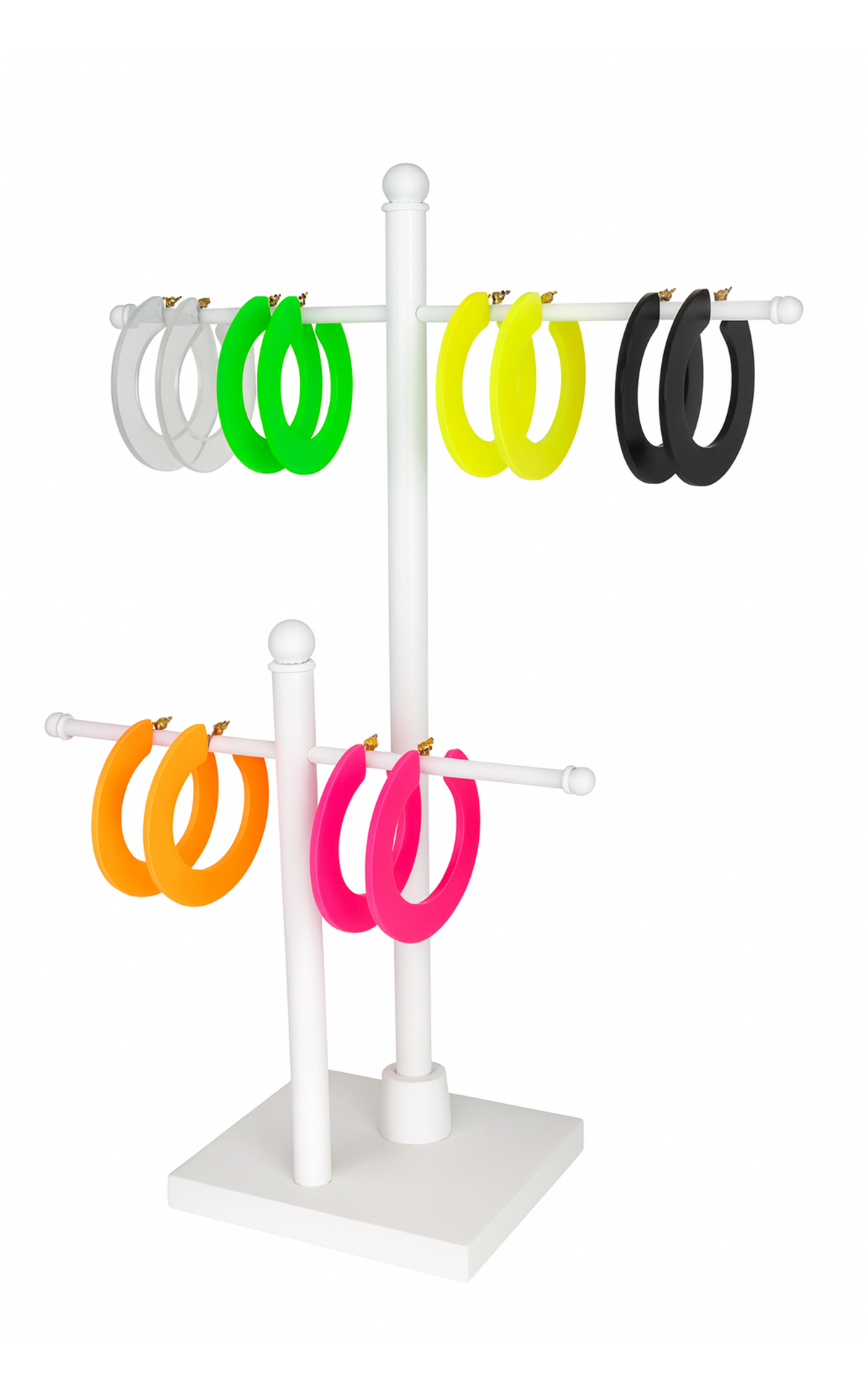 Earring: Neon C-Shaped Earrings