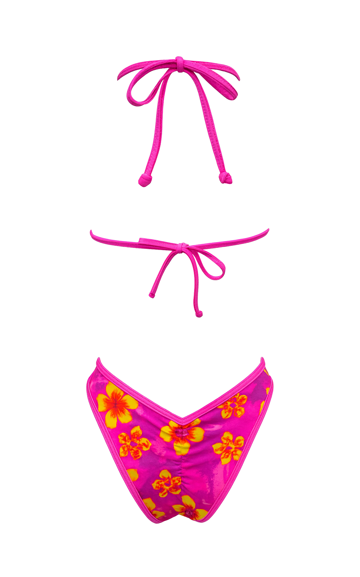 Palm Beach: High Cut Bikini in Pink Paradise