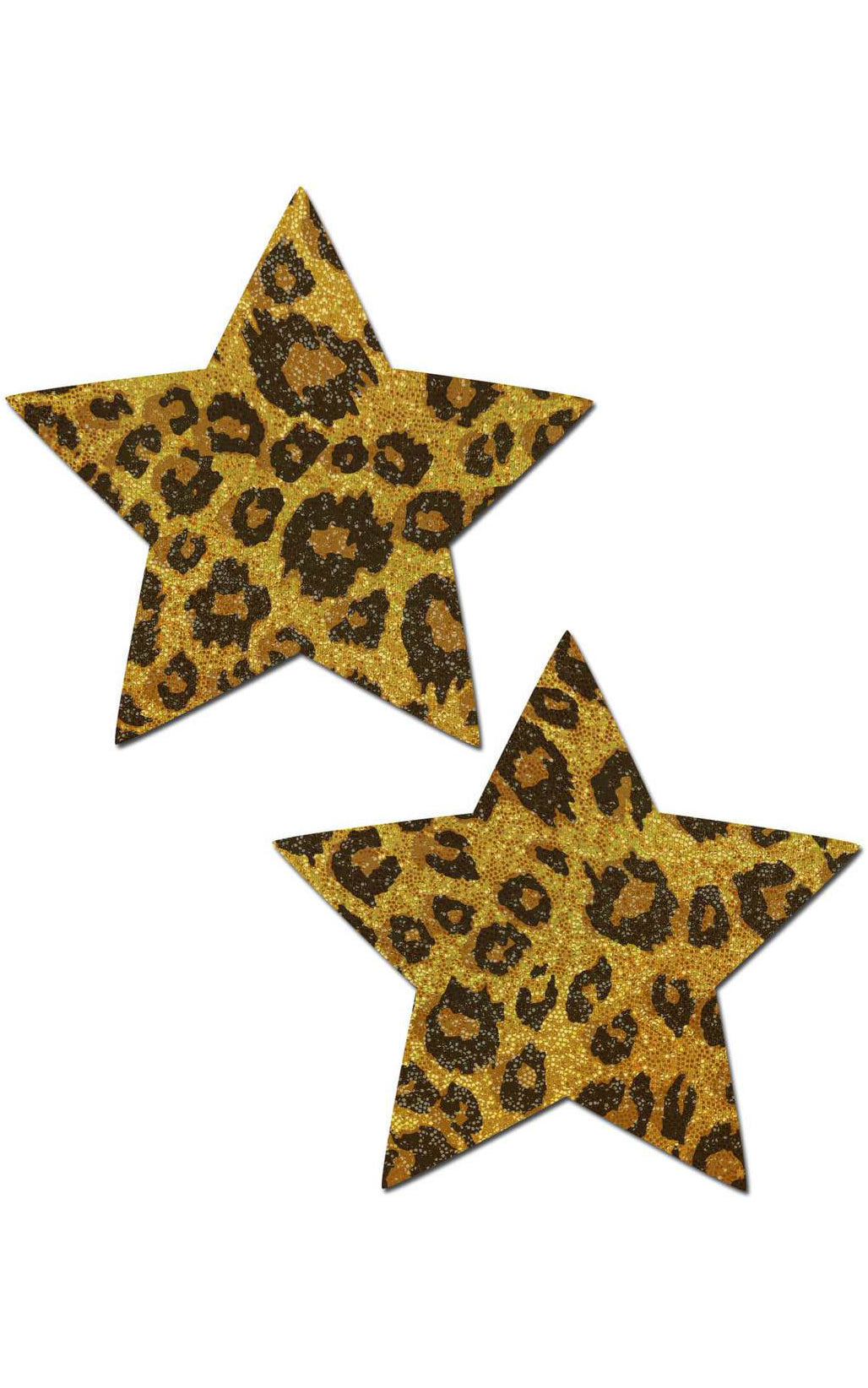 Pastease: Glittering Gold Cheetah Star Pasties - Chynna Dolls Swimwear