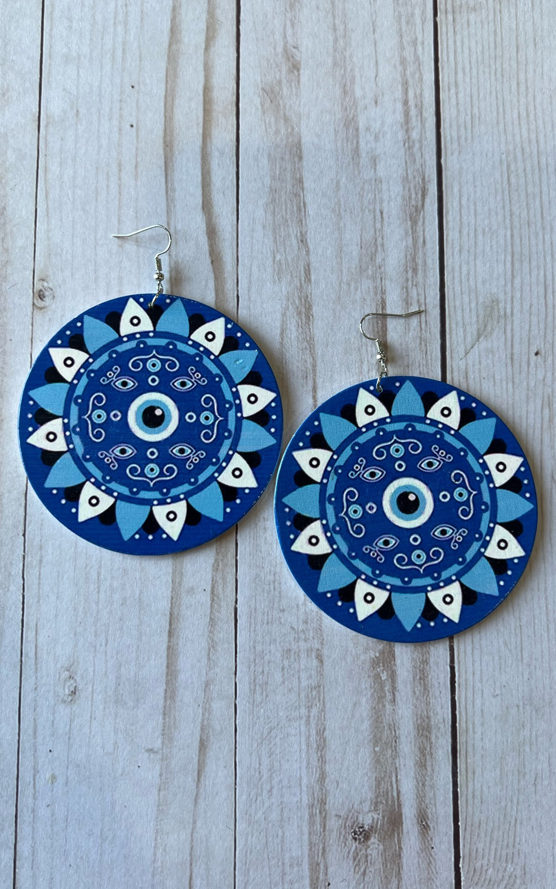 Lyn Oversized Mandala Evil Eye Earrings