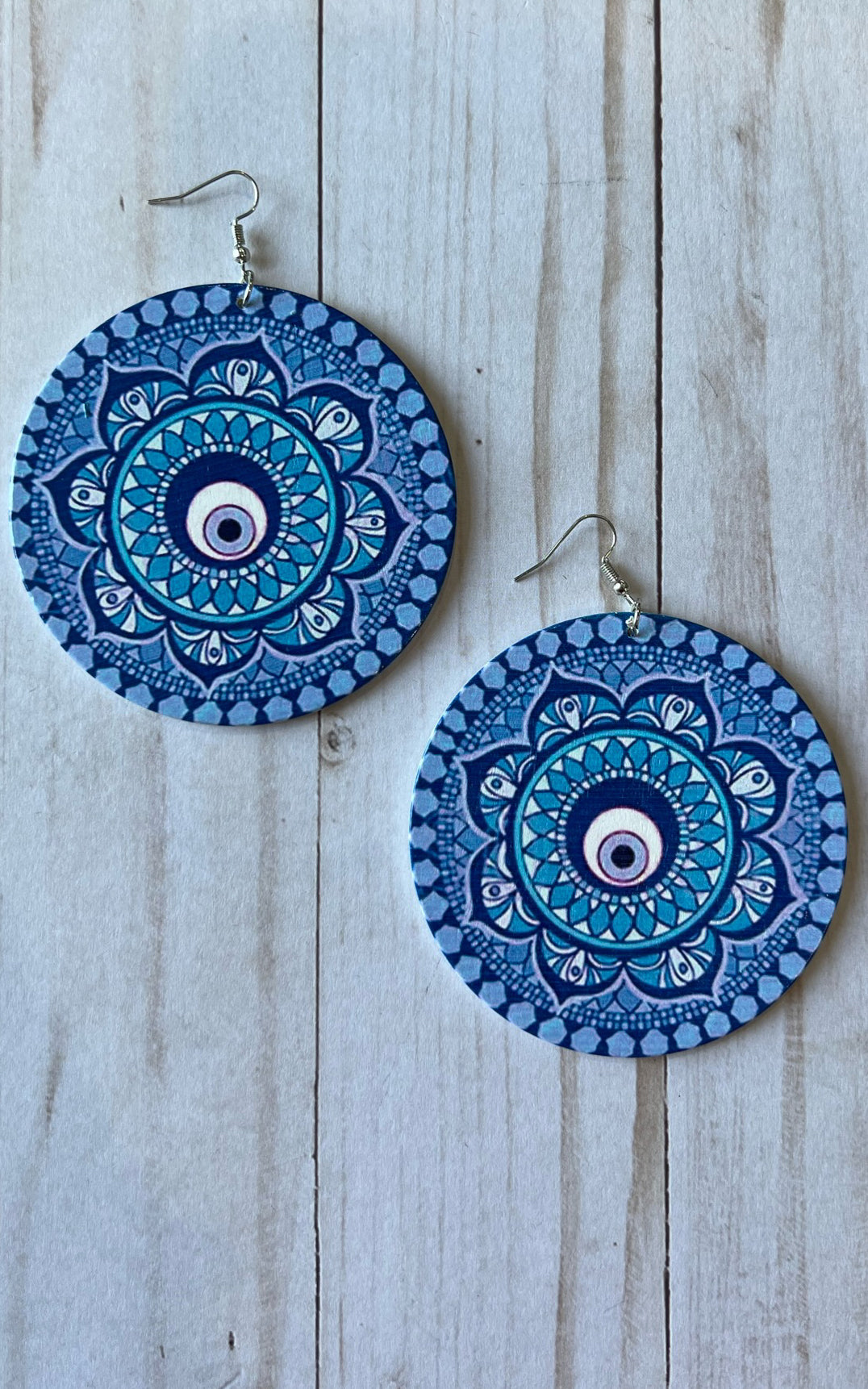 Lyn Oversized Mandala Evil Eye Earrings