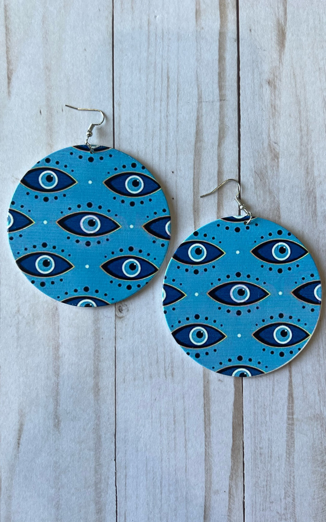 Zoe: Oversized Multi Evil Eye Earrings