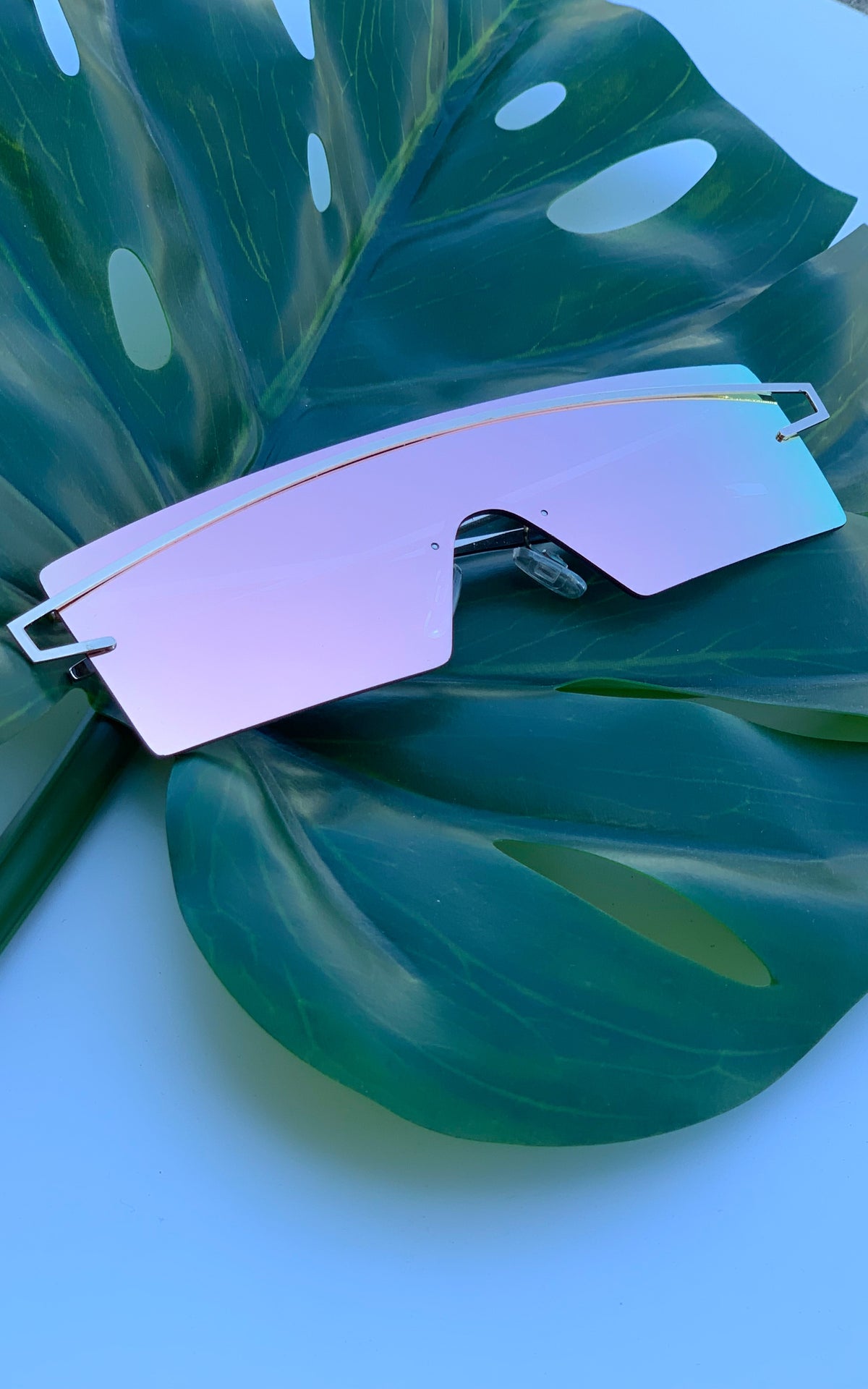 Sunglasses: Retro Modern Futuristic Sunglasses - Chynna Dolls Swimwear
