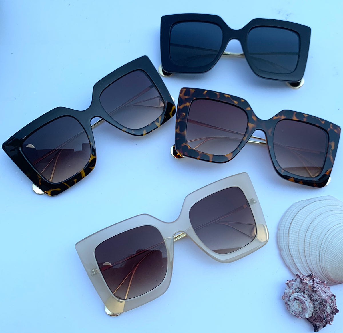 Sunglasses: Square Shape Sunnies - Chynna Dolls Swimwear