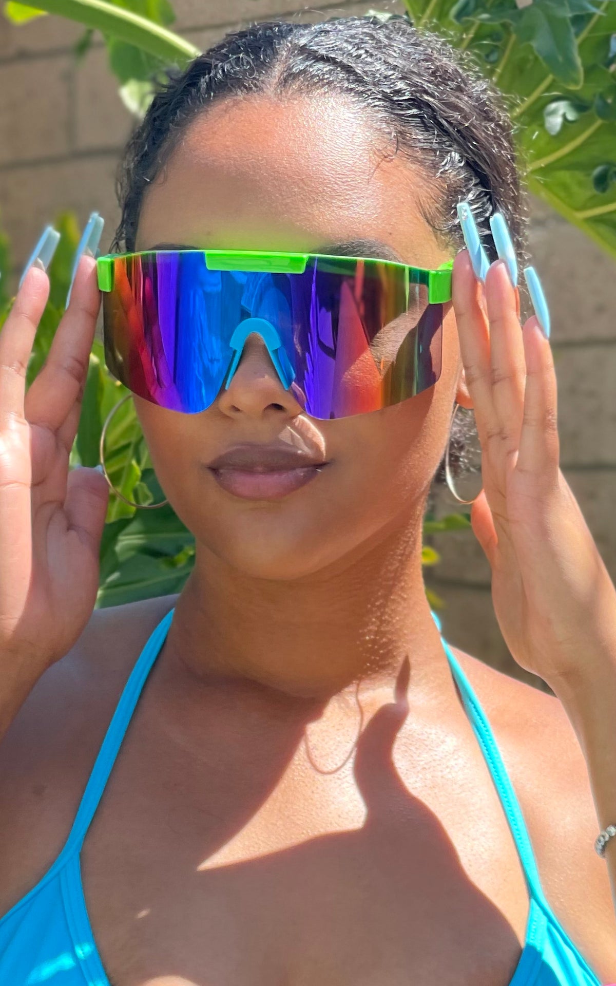 Ivy: Mirror Semi frameless Sunglasses - Chynna Dolls