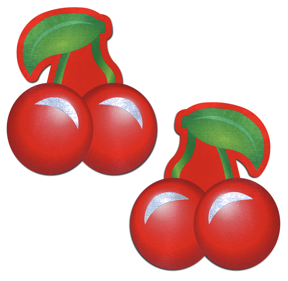 Pastease: Bright Red Cherries with Green Leaf & Stem Pasties - Chynna Dolls Swimwear