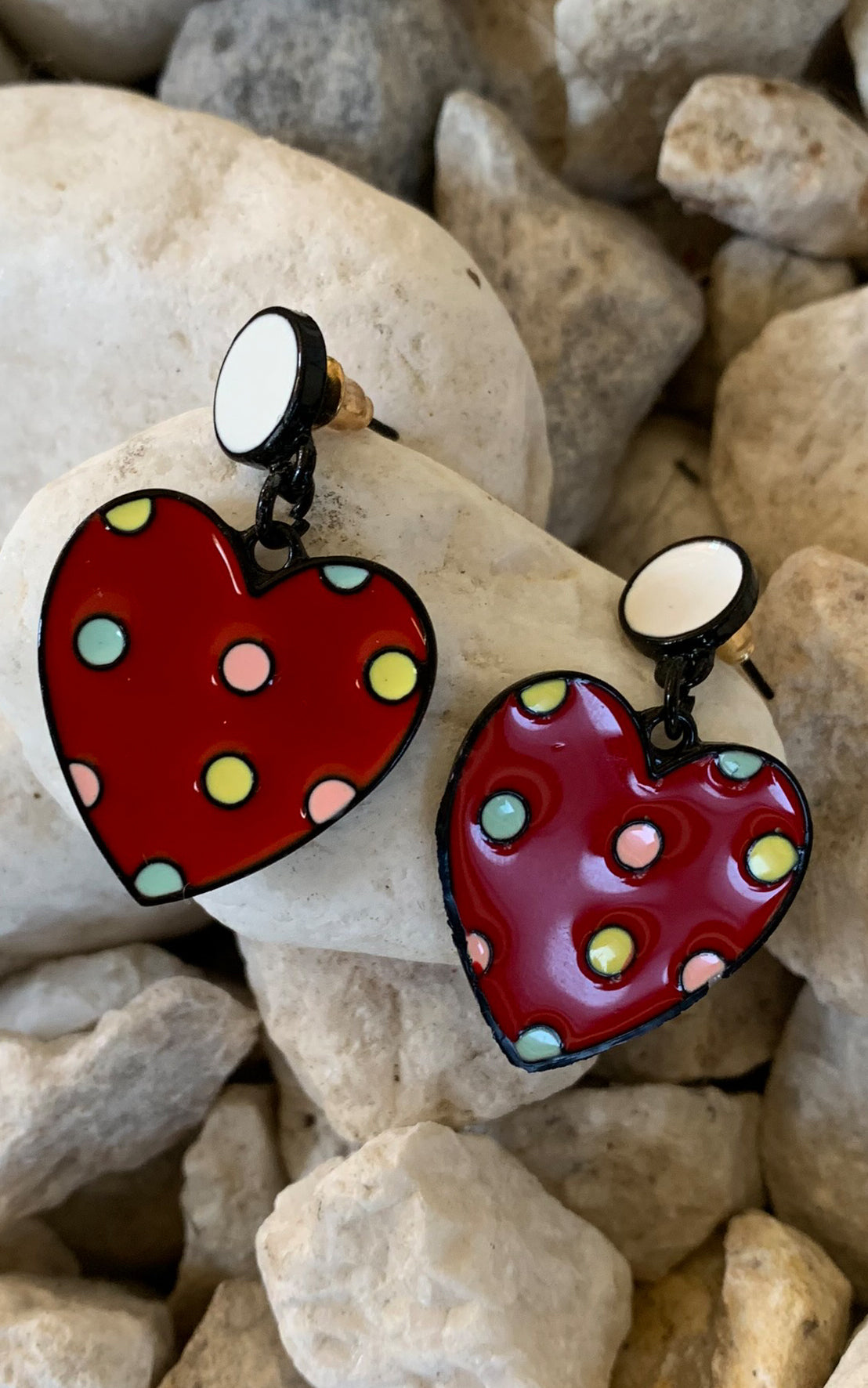 Earring: Polkadot Hearts - Chynna Dolls Swimwear