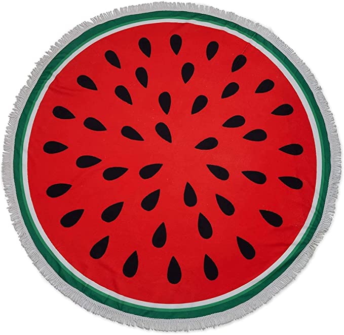 Watermelon Circle Beach Towel