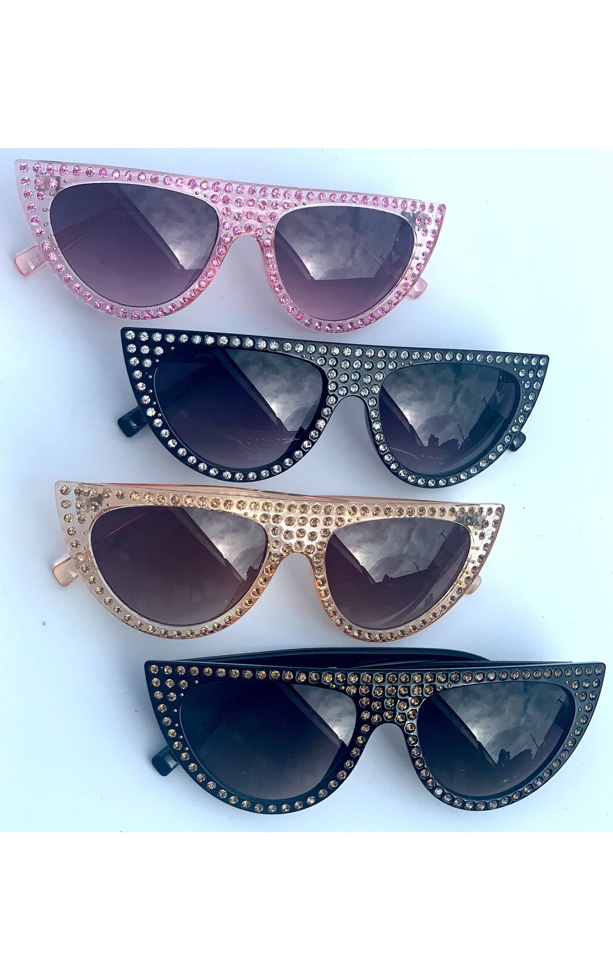 Sunglasses: Rhinestone Sunnies - Chynna Dolls Swimwear